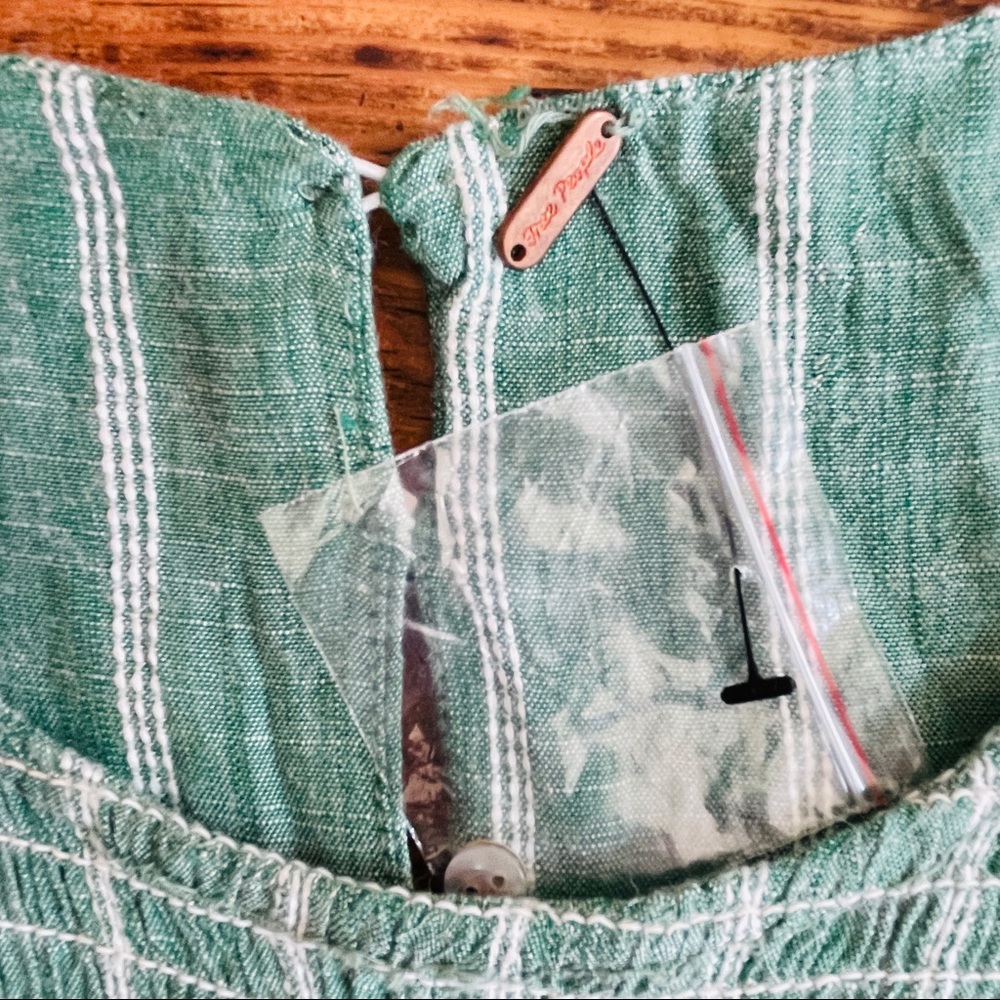 Free People Butterflies Chambray Midi Dress - Green - Picture 5 of 9